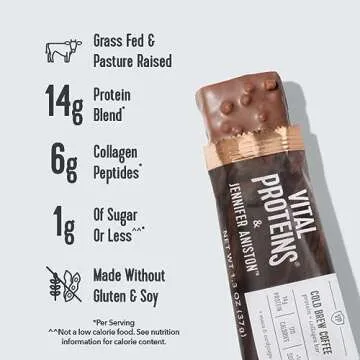 Vital Proteins® & Jennifer Aniston™ Cold Brew Coffee Flavored Protein and Collagen Bar 12-count box