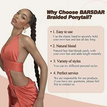 BARSDAR Braided Ponytail Extension - Effortlessly Stylish