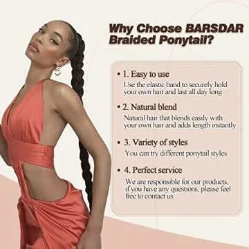 BARSDAR Braided Ponytail Extension - Effortlessly Stylish
