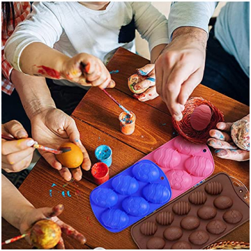 Easter Egg Shaped Silicone Molds for Creative Baking