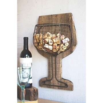 Kalalou CJS1144 Wall Wine Cork Holder, Brown