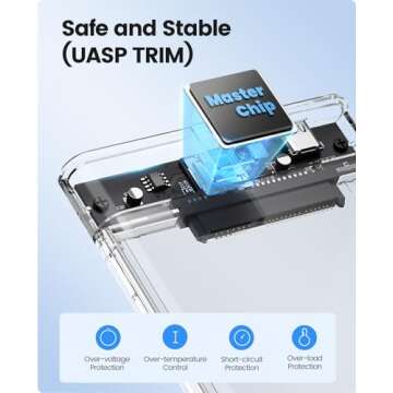 ORICO 2.5 Inch Hard Drive Enclosure USB C 3.1 6Gbps