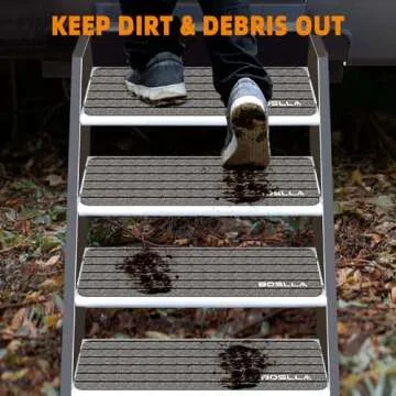 Boslla RV Step Covers - Durable Non-Slip Stair Rugs for Campers