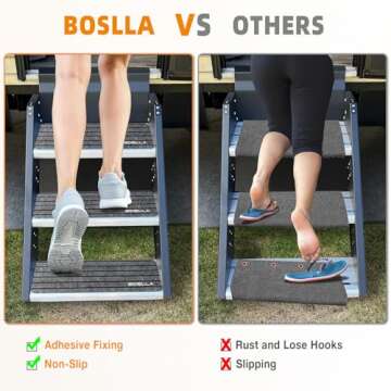 Boslla RV Step Covers - Durable Non-Slip Stair Rugs for Campers