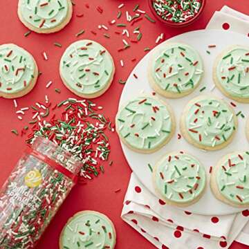 Wilton Holiday Sprinkles Jimmies Mix, 11.1 oz.,Assorted