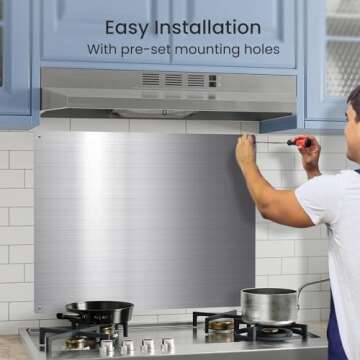 VIKIO HOME Stainless Steel Backsplash for Kitchen Upgrade