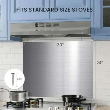 VIKIO HOME Stainless Steel Backsplash for Kitchen Upgrade