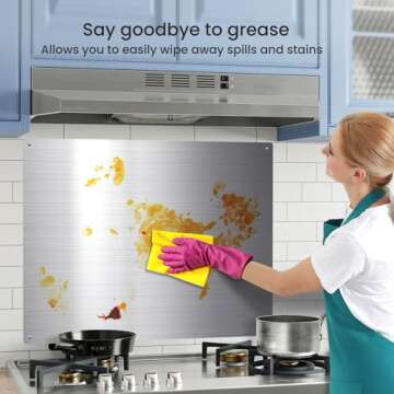 VIKIO HOME Stainless Steel Backsplash for Kitchen Upgrade