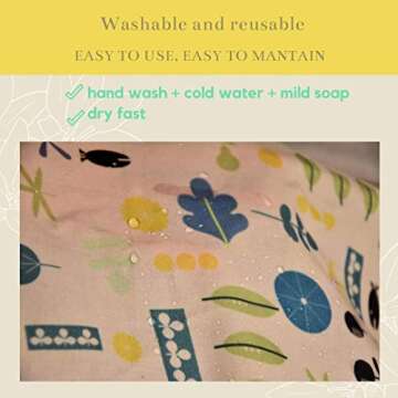 NaturOrganics Reusable Beeswax Food Wrap. 2 Large, 1 Medium Beeswax Paper, Eco Friendly, Zero Waste, Organic Bees Wax Food Storage, Wrappers Cling Sandwich, Alternative To Plastic, Sustainable Product