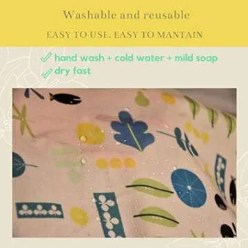 NaturOrganics Reusable Beeswax Food Wrap. 2 Large, 1 Medium Beeswax Paper, Eco Friendly, Zero Waste, Organic Bees Wax Food Storage, Wrappers Cling Sandwich, Alternative To Plastic, Sustainable Product