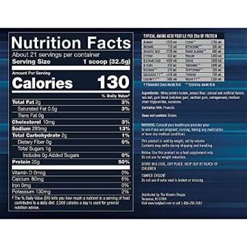 BodyTech Whey Protein Isolate Powder with 25 Grams of Protein per Serving, BCAA's Ideal for Post Workout Muscle Building and Growth, Contains Milk and Soy, Peanut Butter (1.5 Pound)