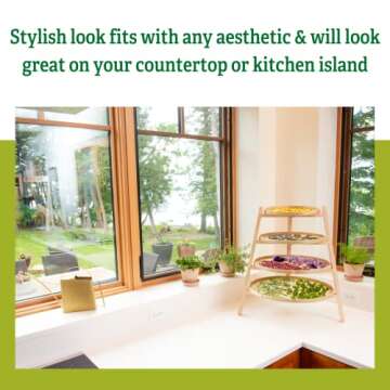 Gardener's Bamboo Herb Drying Rack - 4 Layers for Kitchen