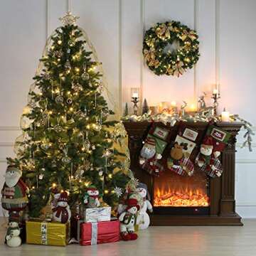 Rose Gold Floral Glass Tree Ornaments - Set of 12