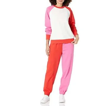 Cozy Dora Long Sleeve Slouchy Raglan in Flame Red