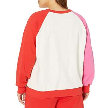 Cozy Dora Long Sleeve Slouchy Raglan in Flame Red
