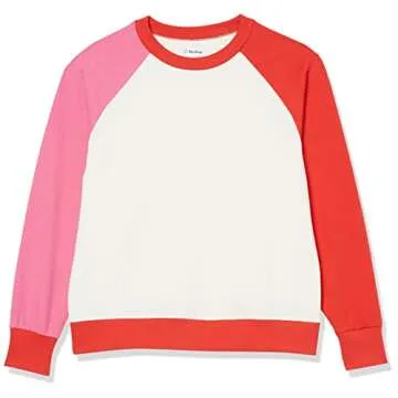 Cozy Dora Long Sleeve Slouchy Raglan in Flame Red