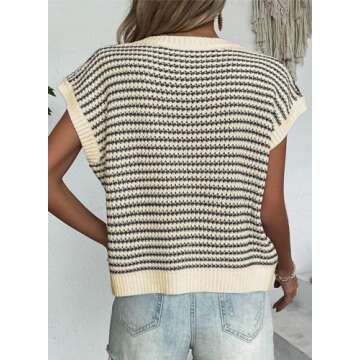 EVALESS Striped Vest - Lightweight Summer Fashion Top