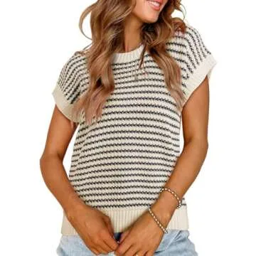 EVALESS Striped Vest - Lightweight Summer Fashion Top