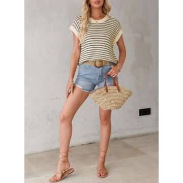 EVALESS Striped Vest - Lightweight Summer Fashion Top