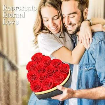 Mirgrmle Forever Flowers 12-Piece Heart Box Roses