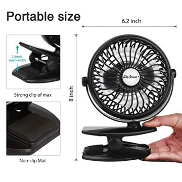 Compact USB Clip On Fan for All Ages - SkyGenius