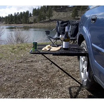 Versatile Tire-Mounted Camping Table for Outdoor Fun