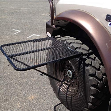 Versatile Tire-Mounted Camping Table for Outdoor Fun
