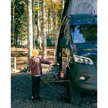 Versatile Tire-Mounted Camping Table for Outdoor Fun