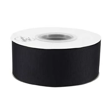 Humphrey's Craft 1-1/2 Inch Black Grosgrain Ribbon - 25 Yards Variety of Color and Size for Crafts DIY Gift Wrapping Making Hair Bows Decoration Wedding Scrapbooking.