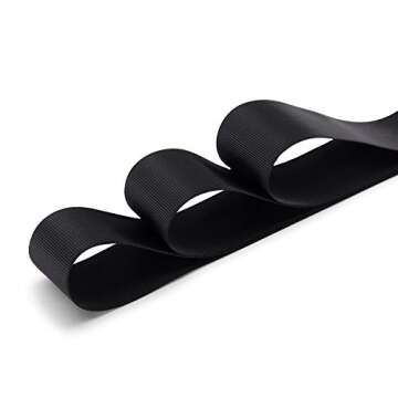 Humphrey's Craft 1-1/2 Inch Black Grosgrain Ribbon - 25 Yards Variety of Color and Size for Crafts DIY Gift Wrapping Making Hair Bows Decoration Wedding Scrapbooking.