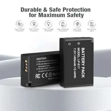 LP-E17 Battery Pack & Dual USB Charger for Canon Cameras
