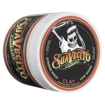 Suavecito Pomade Firme Clay 4 oz, 1 Pack - Strong Hold Hair Clay For Men - Low Shine Matte Hair Clay...