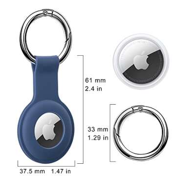 Holder Case for AirTags Ultra Light Silicone Sleeve for AirTags Durable Anti-Scratch Protective Skin...