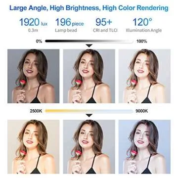 VIJIM VL196 RGB LED Video Light with Adjustable Stand,Dimmable 2500K-9000K Full Color 20 Lighting Effect Modes Camera LED Lights, Portable Photography Lighting with Softbox and Honeycomb Frame