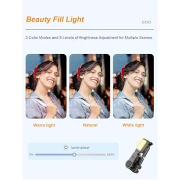 Gimbal Stabilizer for Smartphone,KOSCHEAL 2-Axis Auto Face Tracking Selfie Stick for iPhone,360°Rotation with Remote for Android and iPhone,Ideal for Vlogging,YouTube,TikTok Video Recording