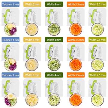 Spiralizer Zoodles Maker Veggie Spiralizer 7-Blade Vegetable Spiralizer Vegetable Slicer Zucchini Sp...