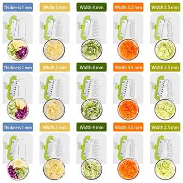 Spiralizer Zoodles Maker Veggie Spiralizer 7-Blade Vegetable Spiralizer Vegetable Slicer Zucchini Sp...