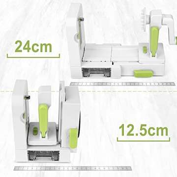Spiralizer Zoodles Maker Veggie Spiralizer 7-Blade Vegetable Spiralizer Vegetable Slicer Zucchini Spiralizer Veggies Spiral Slicer Cutter Foldable Pasta Spaghetti Maker