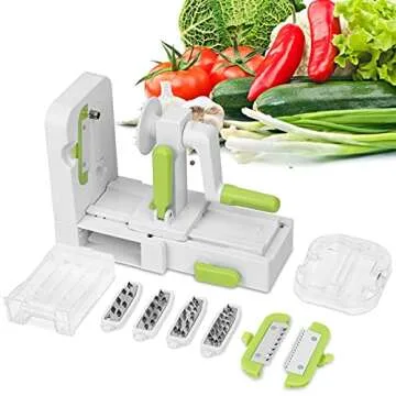 Spiralizer Zoodles Maker Veggie Spiralizer 7-Blade Vegetable Spiralizer Vegetable Slicer Zucchini Spiralizer Veggies Spiral Slicer Cutter Foldable Pasta Spaghetti Maker