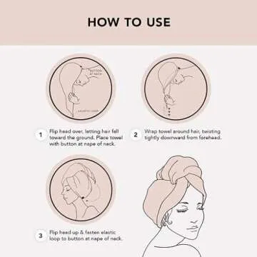 Kitsch Microfiber Hair Towel Wrap - Quick Dry Curly Hair Wraps for Women | Microfiber Towel Wrap Bundle with Discount