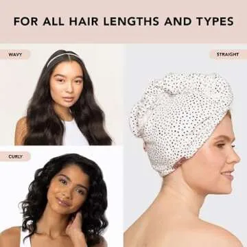 Kitsch Microfiber Hair Towel Wrap - Quick Dry Curly Hair Wraps for Women | Microfiber Towel Wrap Bundle with Discount