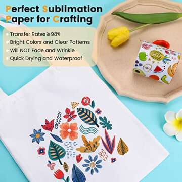 HTVRONT Sublimation Paper 8.5x14 inches - 30 Sheets Transfer Paper Compatible with Inkjet Printer
