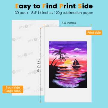 HTVRONT Sublimation Paper for Vivid Custom Transfers