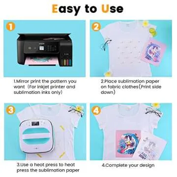 HTVRONT Sublimation Paper for Vivid Custom Transfers