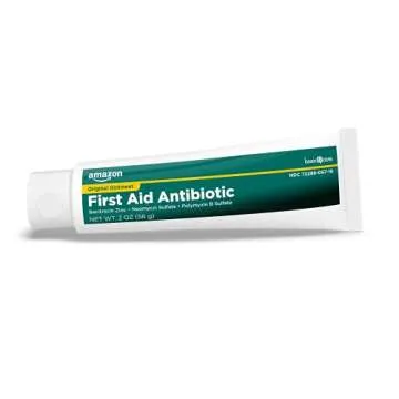 Amazon Basic Care First Aid Antibiotic Ointment, 2 ounce (Pack of 1)