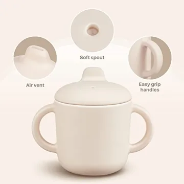 Leak Proof Silicone Sippy Cups for 6 Months+ Toddlers