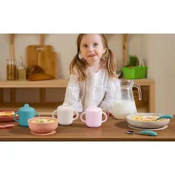 Leak Proof Silicone Sippy Cups for 6 Months+ Toddlers