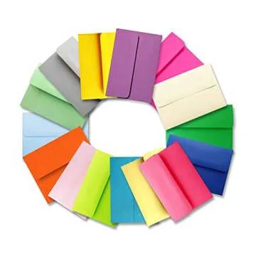100 A2 Multi Color Assorted Envelopes