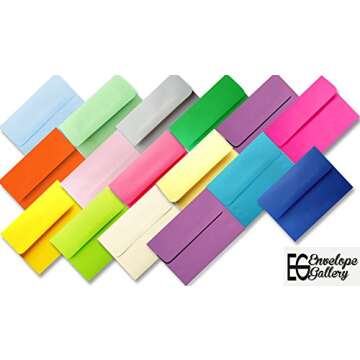 100 A2 Multi Color Assorted Envelopes