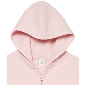 Toddler Girls' Cozy Zip-Up Fleece Hoodie - Light Mauve